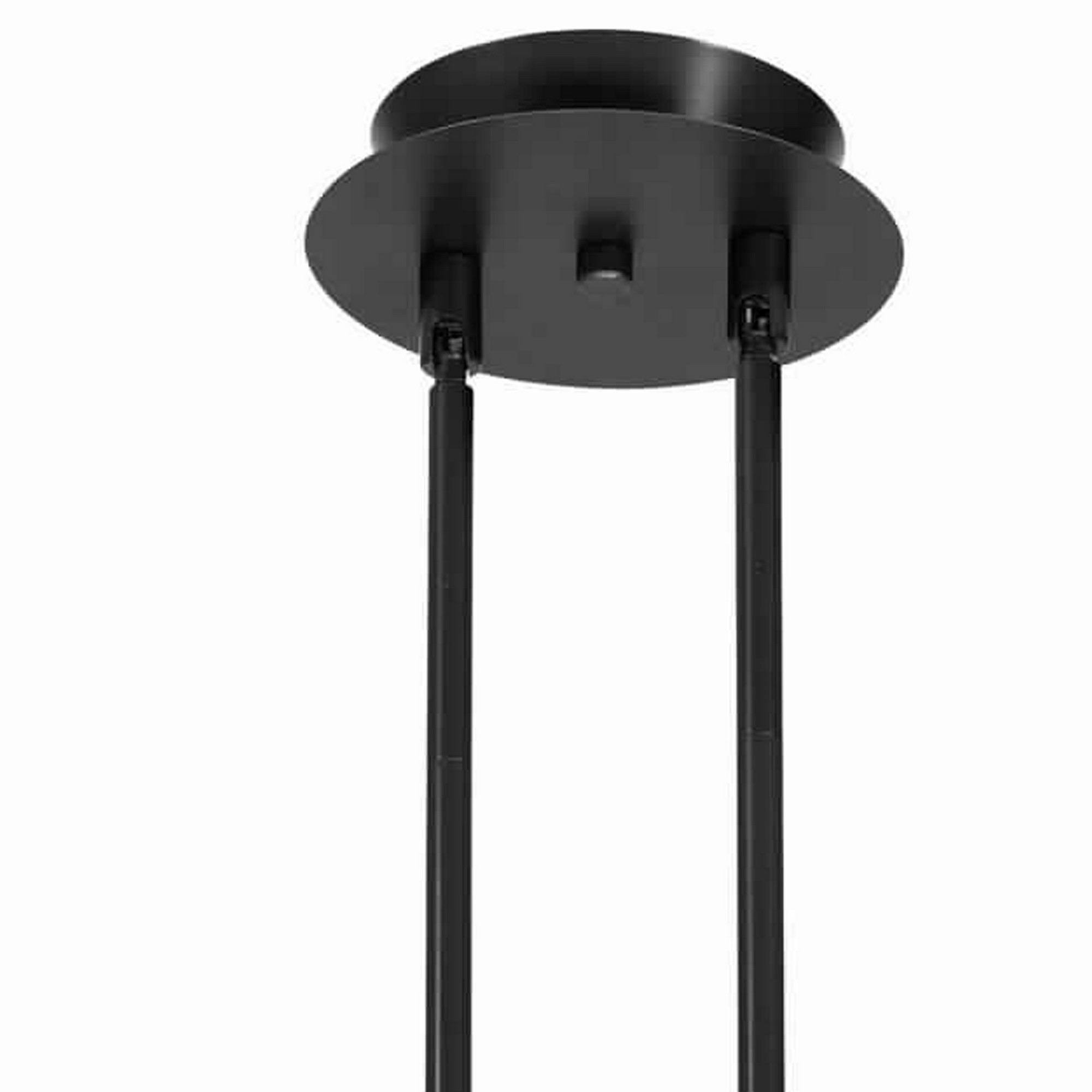 Benjara 3 Light 120V Metal Track Light Fixture, Black and Silver