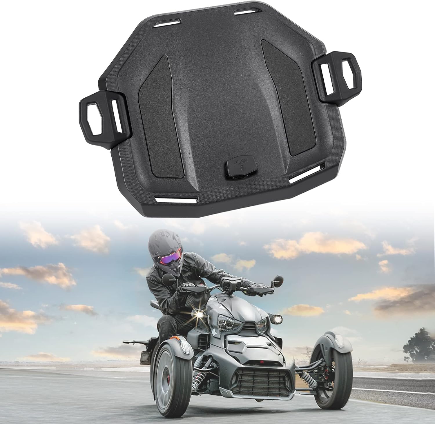 Kemimoto Ryker Rear Rack Compatible with Linq accessories, ryker rear commodity shelf compatible with Can-Am Ryker 600, 900 & Rally Edition Replace 219400965