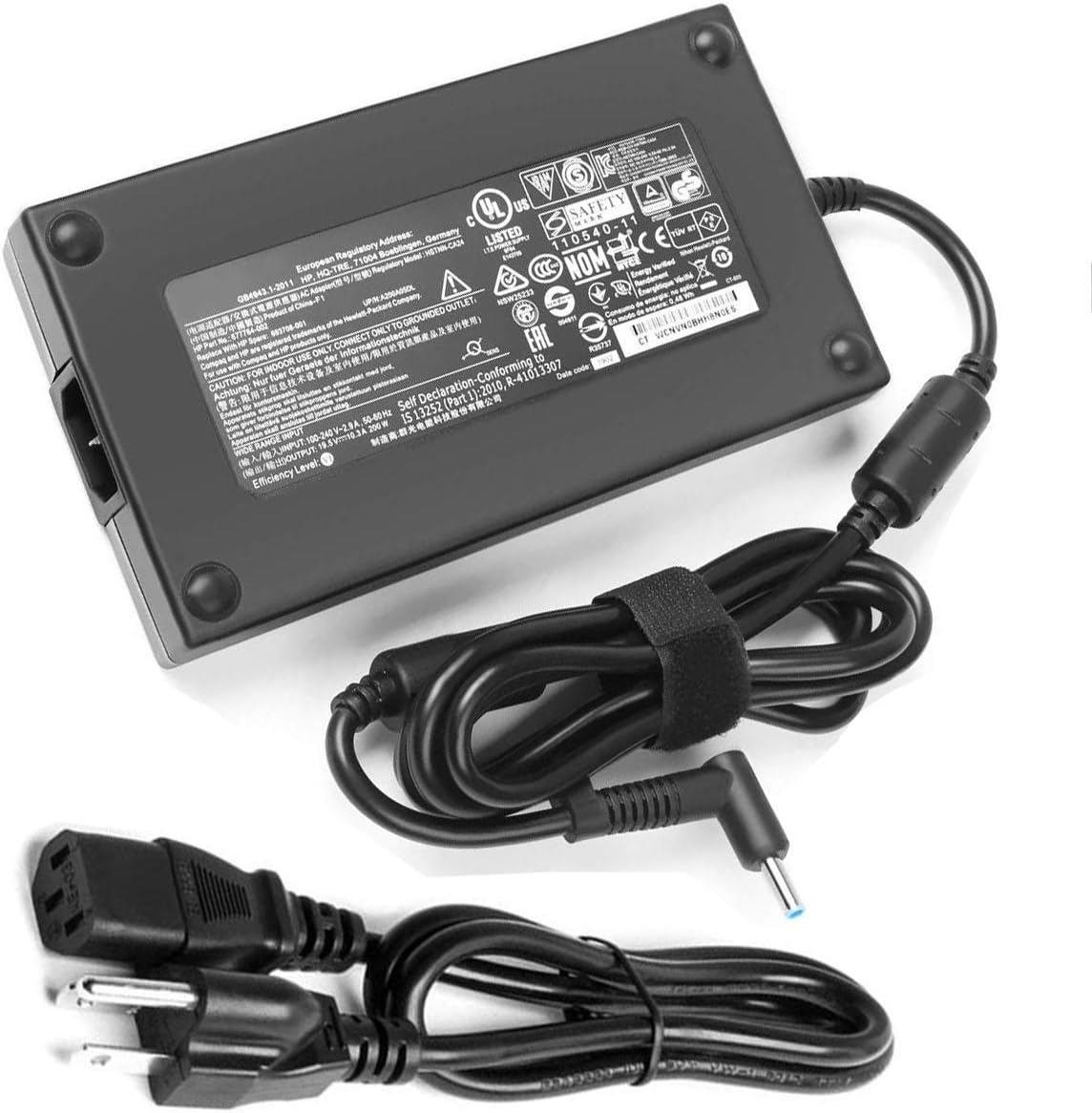 Slim 19.5V 10.3A 200W AC Adapter Compatible HP OMEN 15 15t 17 17t ZBook 15 17 G3 G4 G5 ZBook Studio G3 G4 G5 Pavilion Gaming 15-cx TPN-CA03 835888-001 71025 815680-002 A200A008L L00818-850 TPN-DA10 Pack of 2