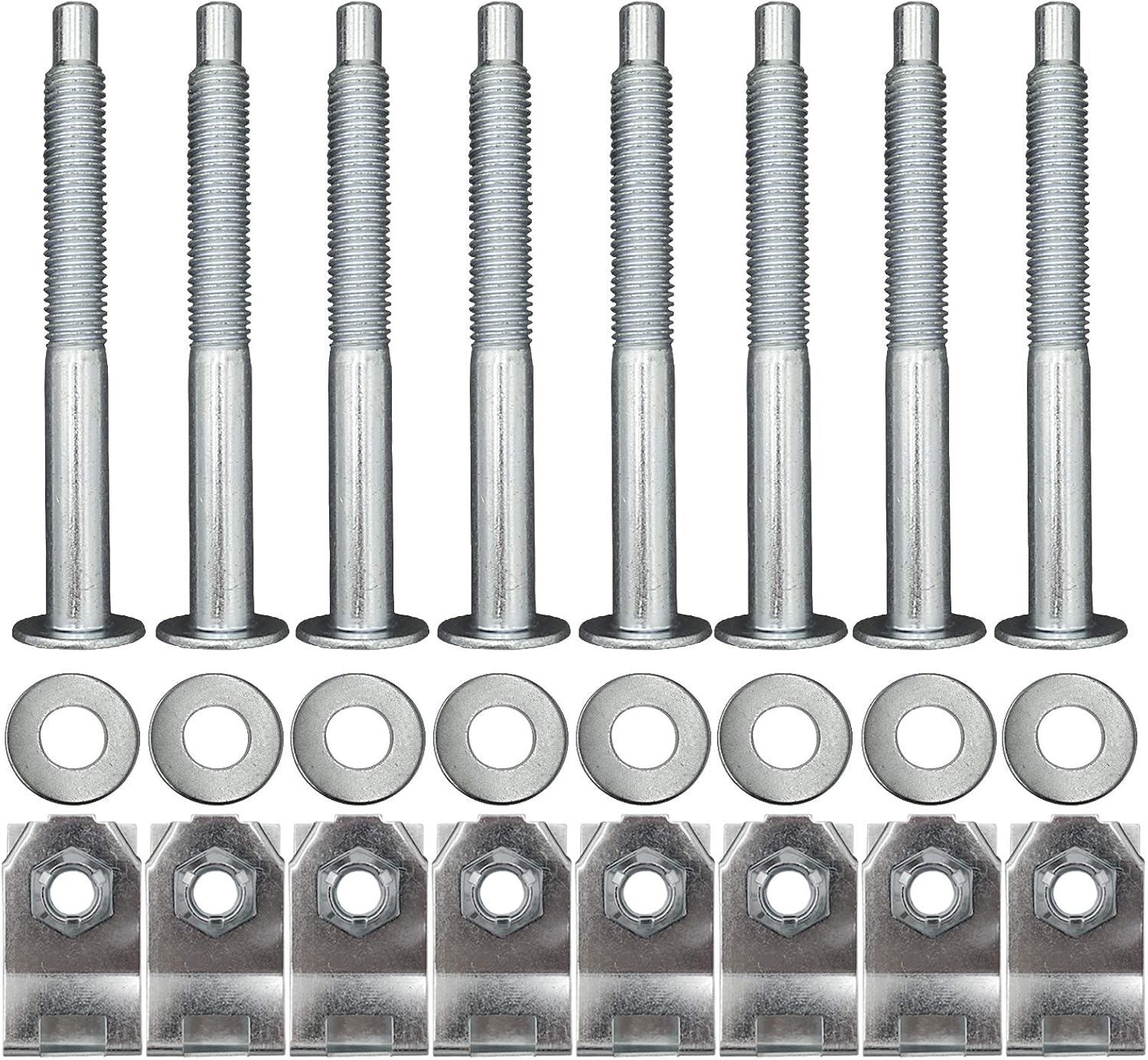 MUSHENG Truck Bed Mounting Hardware Kit (Including 8 Bolts, Captured Nut,Washers) Fit for Ford 1999-2016 F250 F350 Super Duty Replaces 924-311 W706641S900 W708770S436 XC3Z9900038AA W706640S900