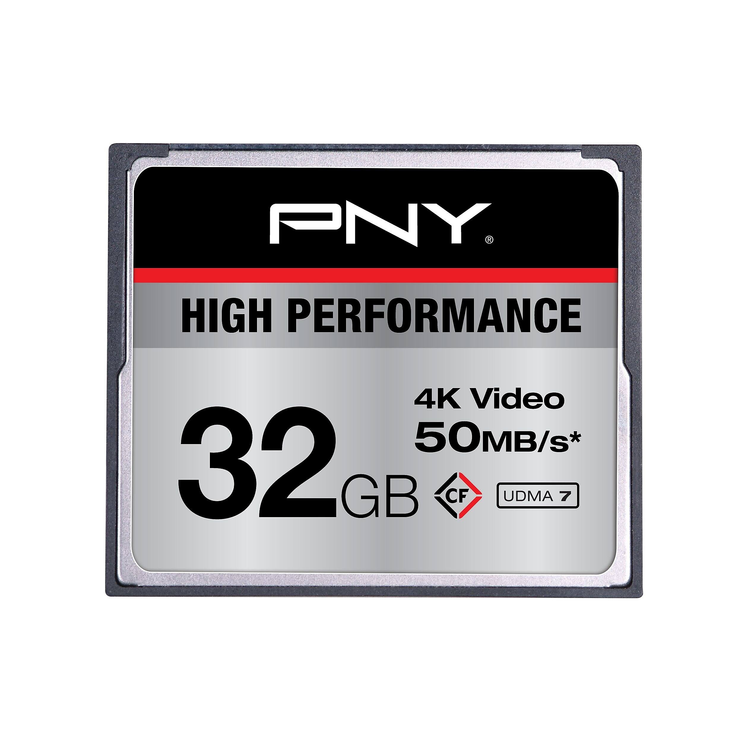 PNY 32GB High Performance CompactFlash Card (P-CF32GU7-GE)