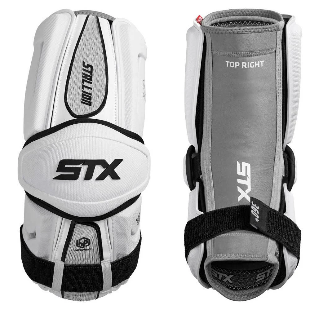 STX Stallion 500 Lacrosse Arm Guards - White - XL