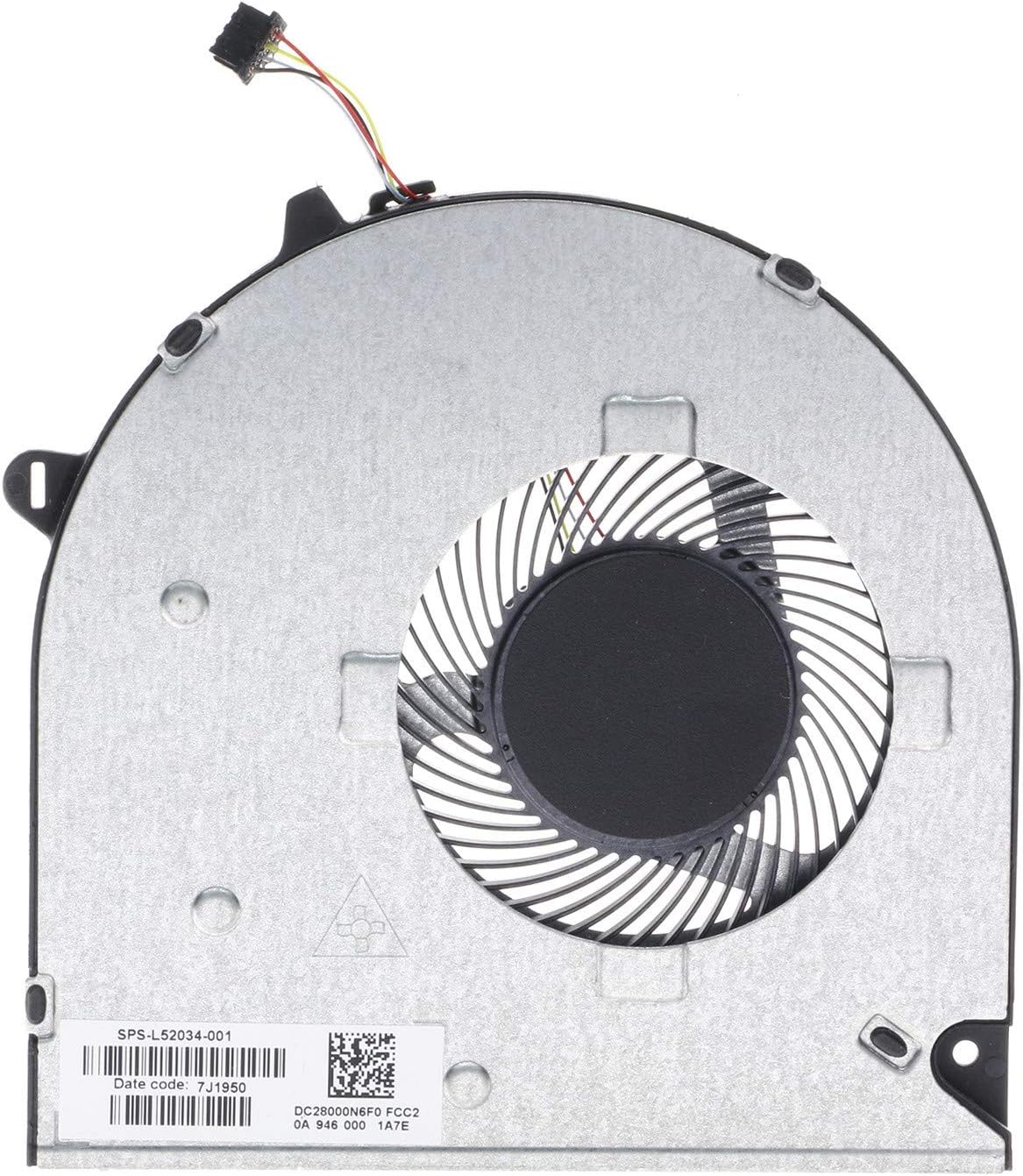 CPU Cooling Fan for HP 15-DU 15S-DU0002TX 15-DW 15-DW0043DX L52034-001 L52033-001 DC28000N6F0 Pack of 2