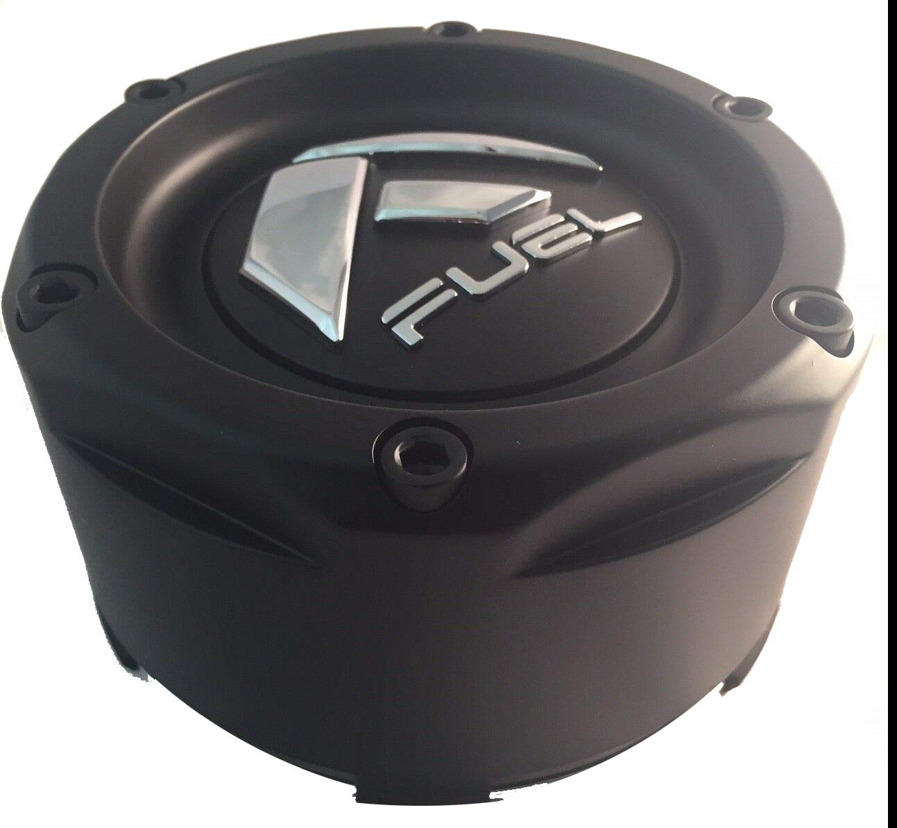 2 Pack - 1003-50SMB Fuel Matte Black Black Rivets Wheel Center Caps