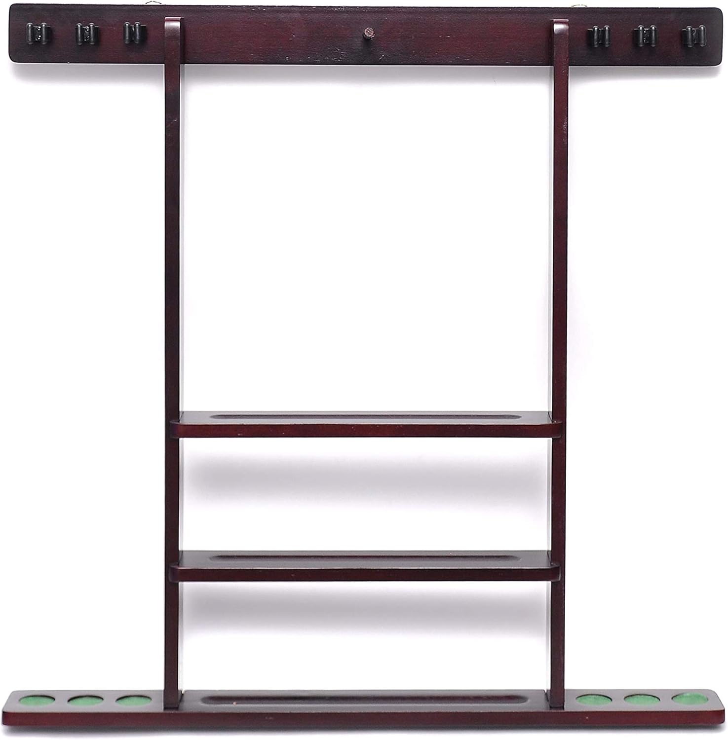 6 Pool Cue Rack - Billiard Stick Wall Rack Billiards Pool Cue Rack, (Multiple Colors Available) Pack of 2