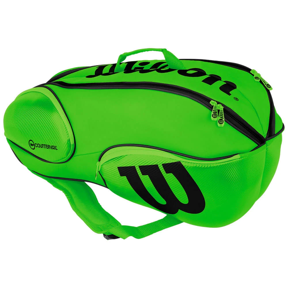 Wilson Blade 9 Pack Tennis Bag - Green/Black