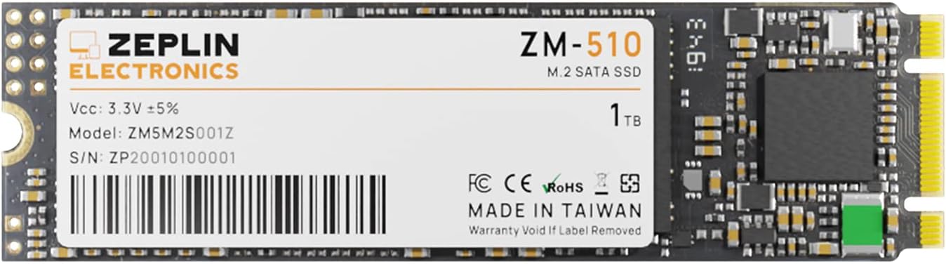 ZEPLIN ELECTRONICS ZM-510 1TB SSD M.2 2280 Solid State Drive 3D Nand Internal SSD Pack of 2