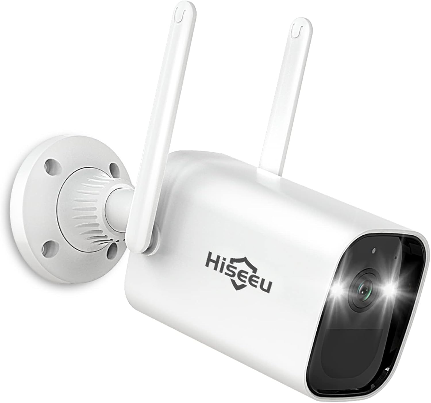 Hiseeu Wireless Battery Security Camera,Two Way Audio,HD1080P,10400mAh Rechargeable Battery,Night Vison,PIR Motion Detection,IP65 Waterproof,App Remote,2.4Ghz WiFi, Pack of 2