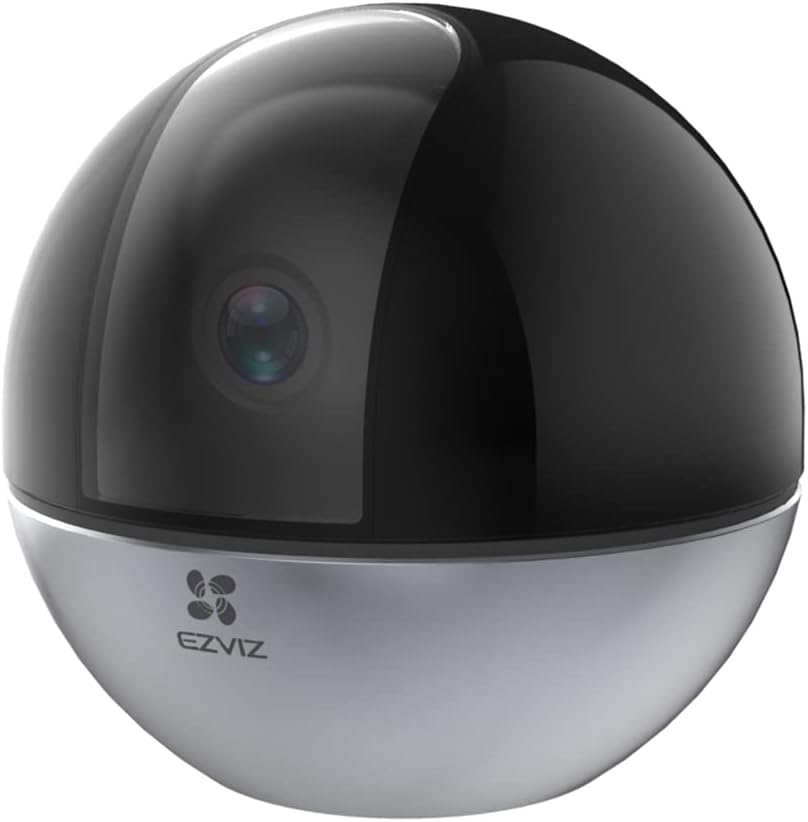 EZVIZ 4MP Indoor Camera PTZ with AI Human Detection, 2K Pan Tilt Security, Baby/Pet Monitor, Night Vision, 4X Auto-Zoom, Motion Tracking | C6W