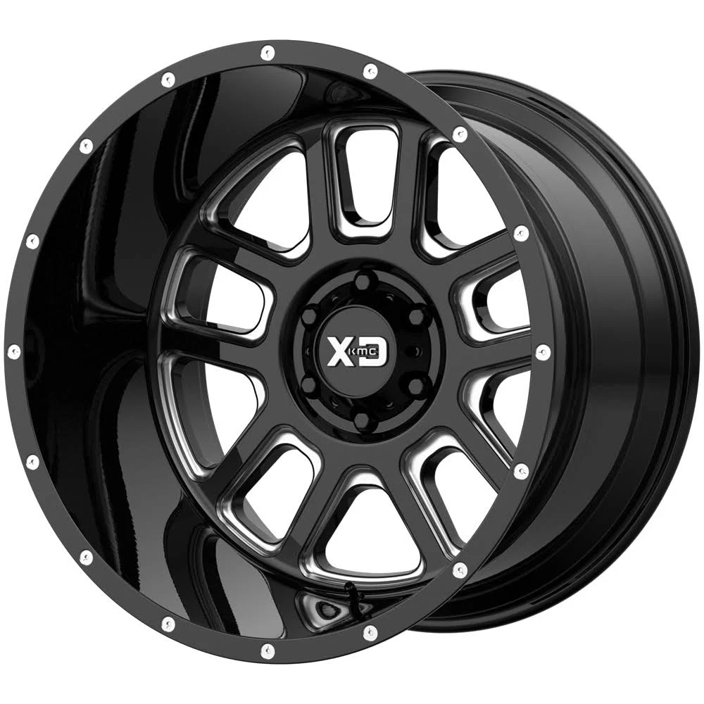 XD Series Delta XD828 Wheel Rim 22x14 Gloss Black Milled 6x5.5 (6x139.7) -76mm Xd82822468376n