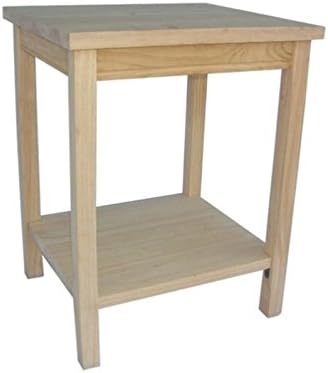 Pemberly Row Unfinished Accent Table Ready to Assemble