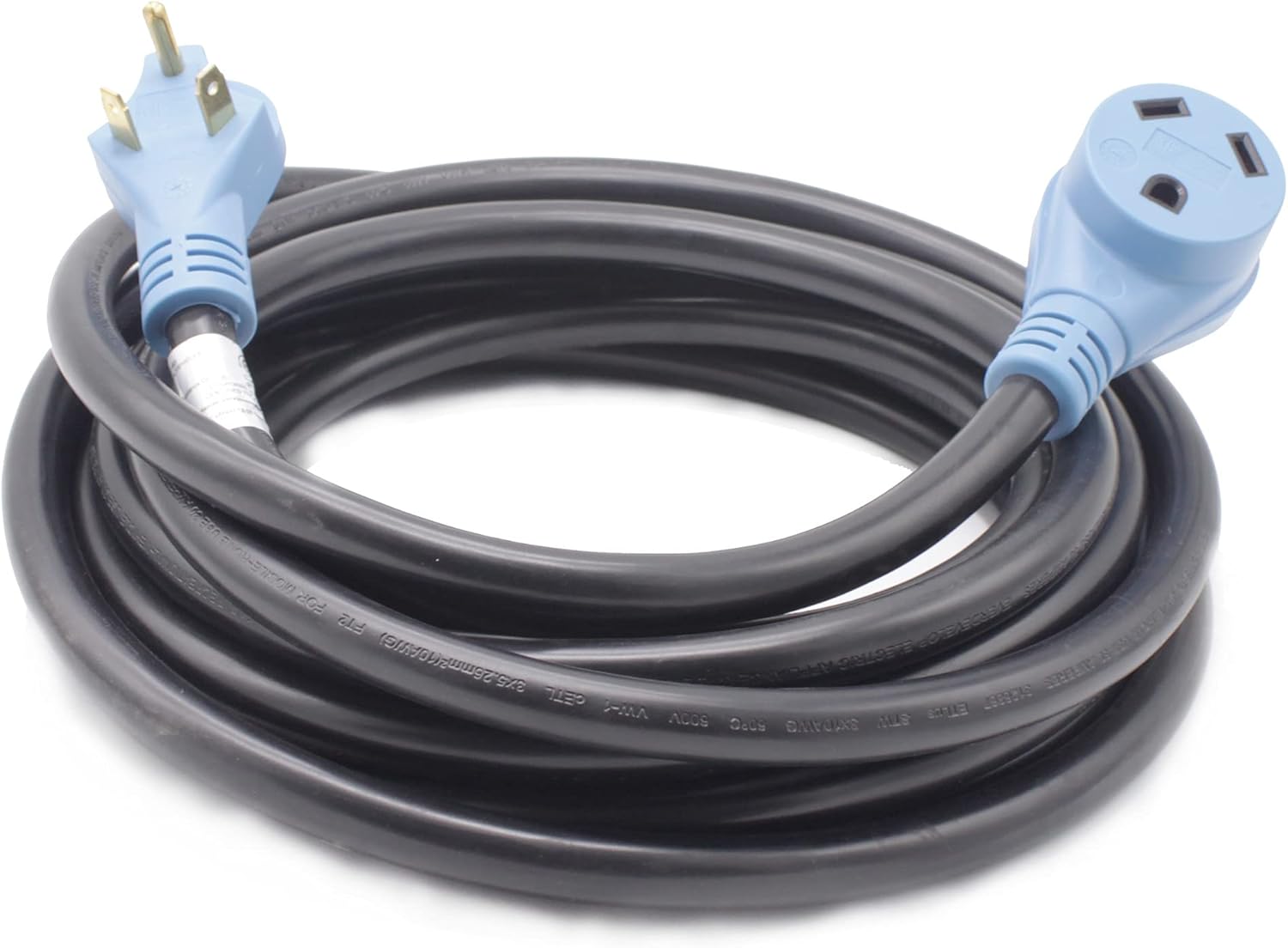 Traworvel 30 Amp RV Extension Power Cord 25 Feet 30 Amp Male to 30 Amp Female Standard Plug STW 10AWG 3 Wire Weaterproof Molded Connector Pack of 2