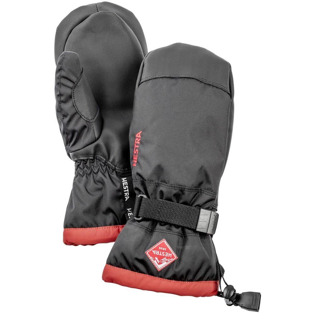 Hestra CZone Gauntlet Junior Mitten - Kids& Black/Red, 5