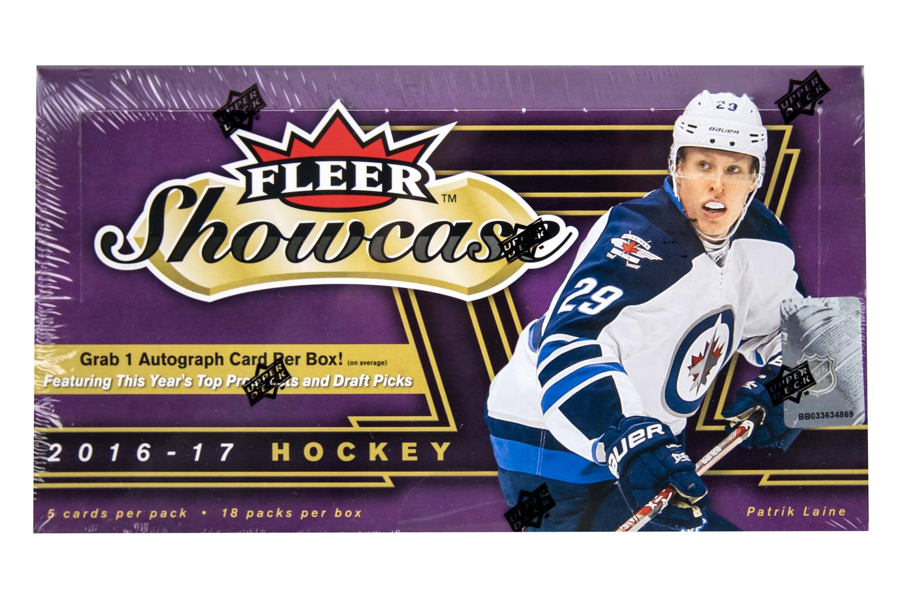 2016/17 Upper Deck UD Fleer Showcase Hockey Hobby 18 Pack Box (Sealed) 16/17