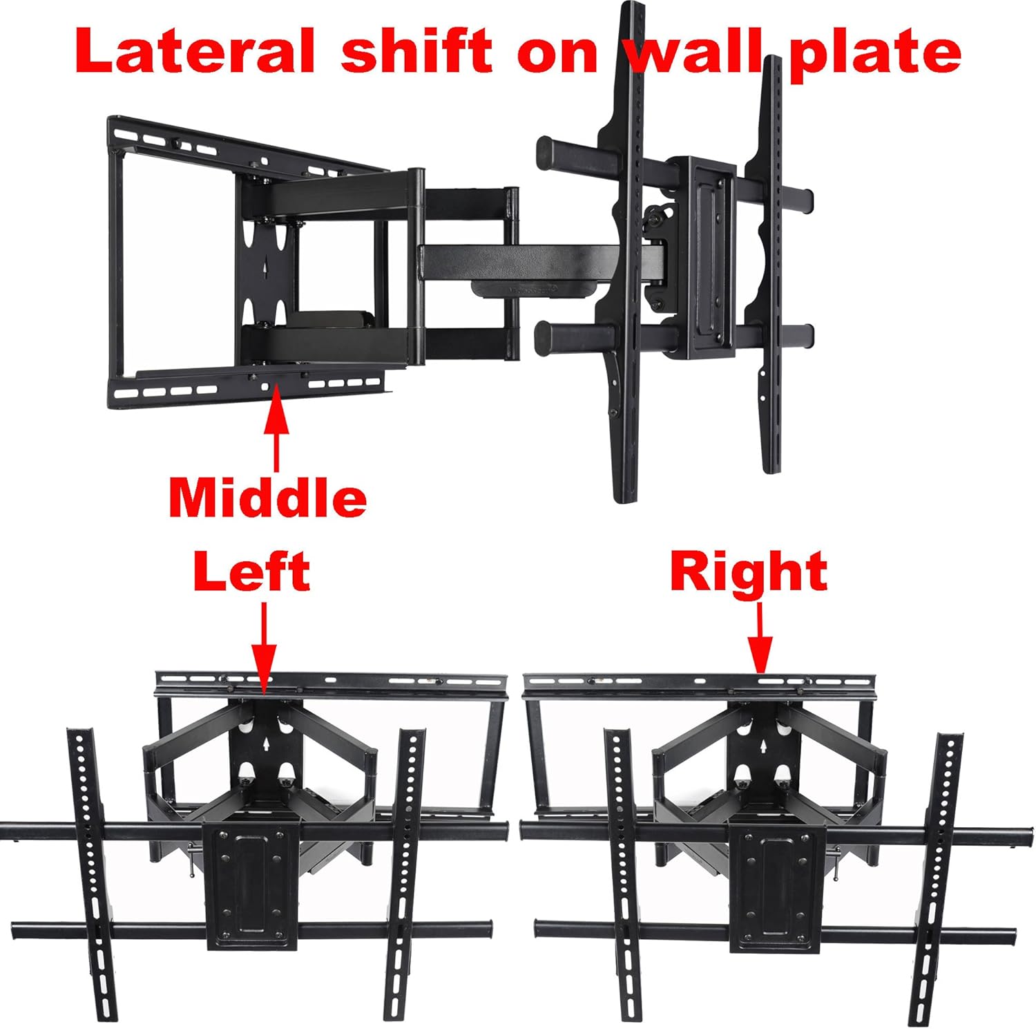 VideoSecu 24 inch Extension Full Motion Swivel Articulating TV Wall Mount Bracket for most 40