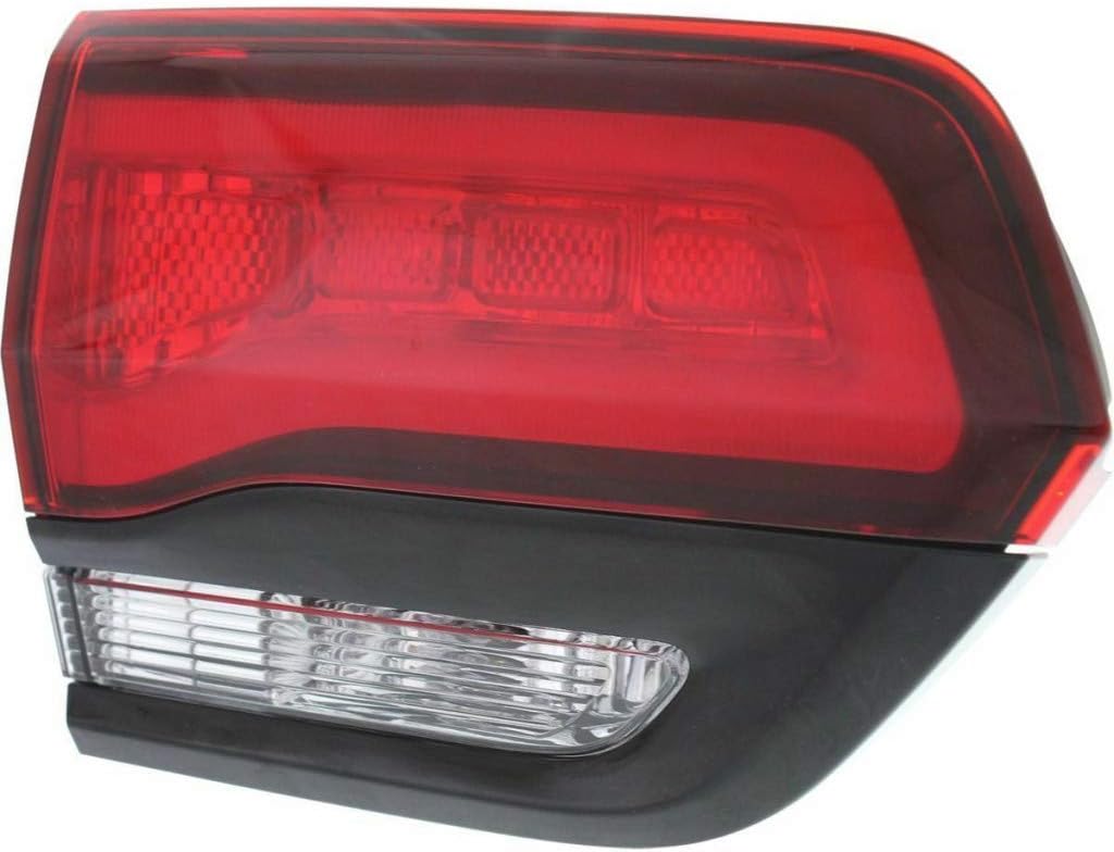 For Jeep Grand Cherokee 2014-2021 Inner Tail Light Assembly Inner Driver Side | SRT8 Trailhawk Model | Black Trim | CH2802106