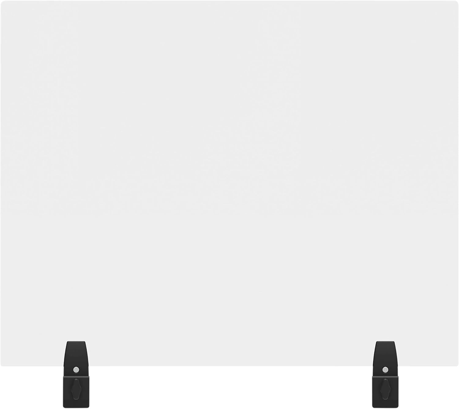 Stand Up Desk Store ReFocus Freestanding Acrylic Desk Divider Partition Sneeze Guard Shield (Clear, 30