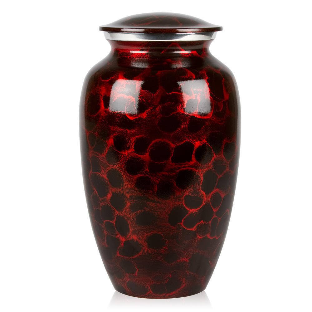 Perfect Memorials Large Black u0026 Red Brushed Cremation Urn