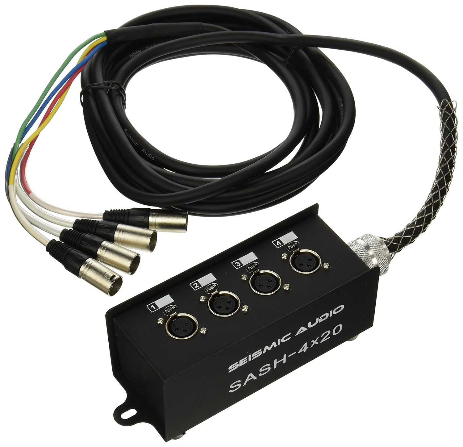 Seismic Audio - SASH-4x20 - 4 Channel XLR Send Sub Snake Cable - 20 Feet Pack of 2