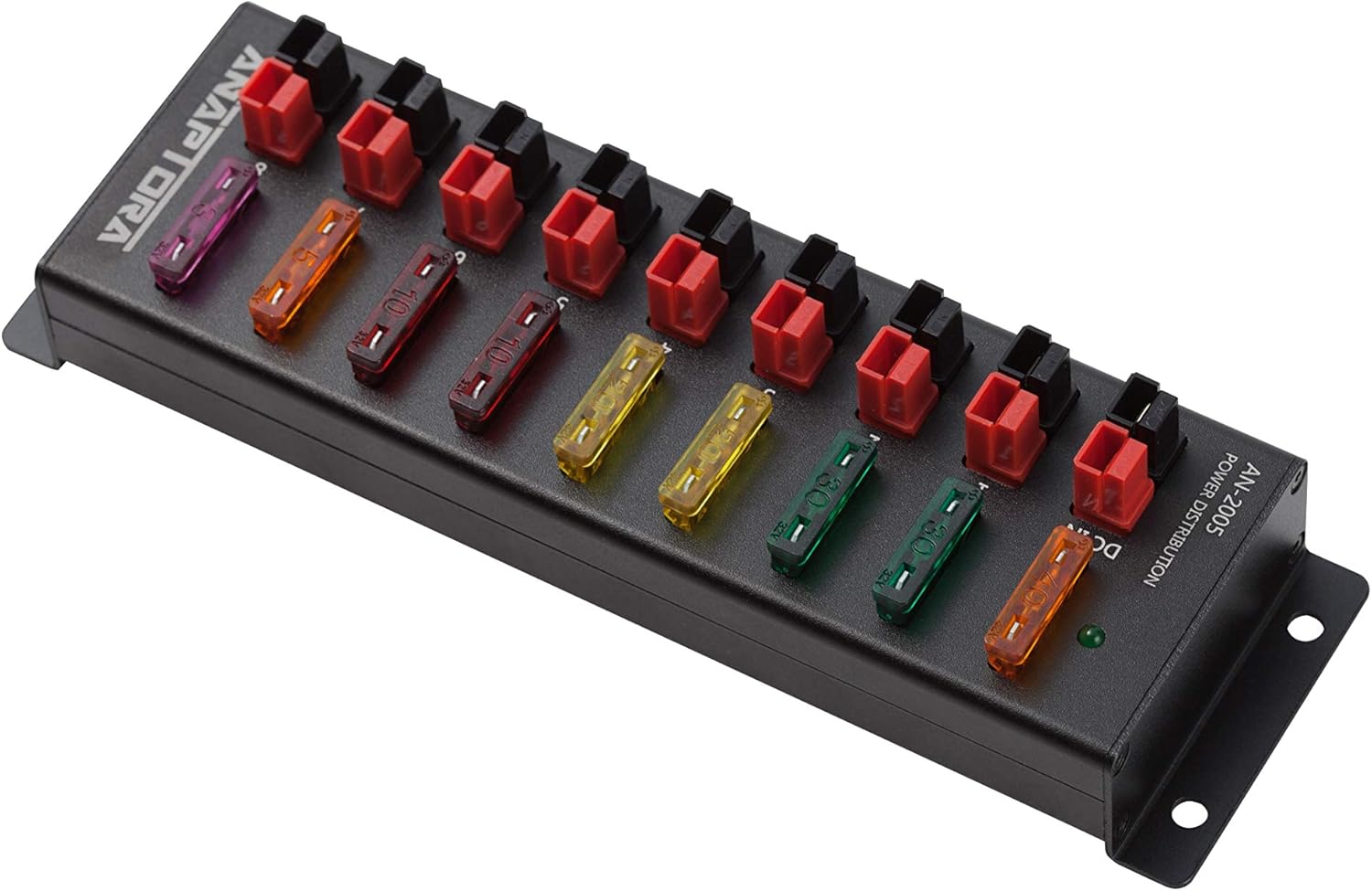 ANAPTROA AN-2005 9port 40A Connector Power Splitter Distributor Source 1 Input in 8 Output Compatible with Anderson Powerpole Pack of 2