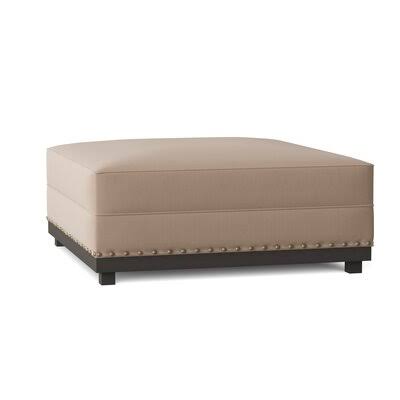 Alexie Ottoman Red Barrel Studio Body Fabric: Sachi Mouse, Leg Color: Espresso