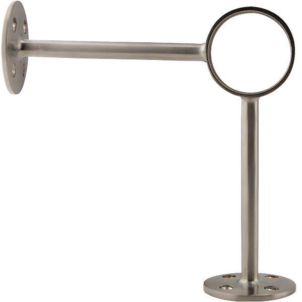 90 Deg. Post Foot Rail Bracket - Brushed Stainless Steel - 2x22 OD