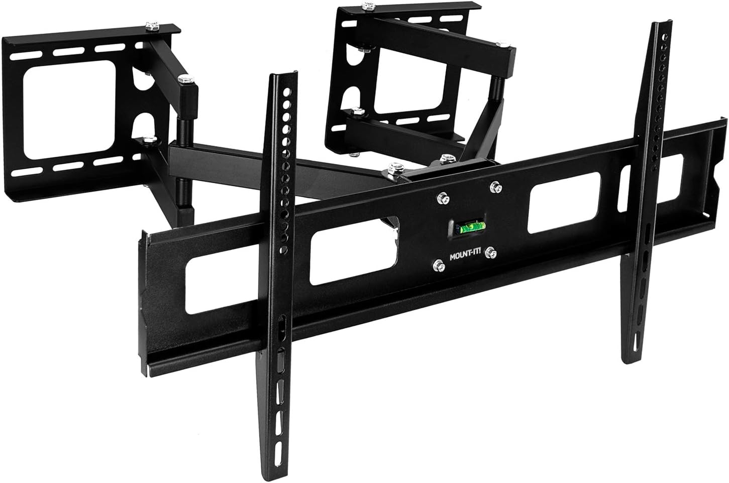 Mount-It! Corner TV Mount | Premium Swivel Full Motion Caddy Corner Wall Bracket for 37-63 inch Flat Panel Screens VESA up to 800x400, 132 lb Capacity, Black Pack of 2