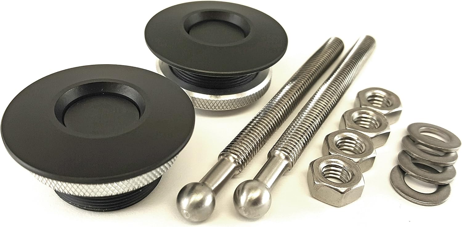 Quik-Latch QL-38-LP/BP Hood Pin Kit (Black Cerakote)