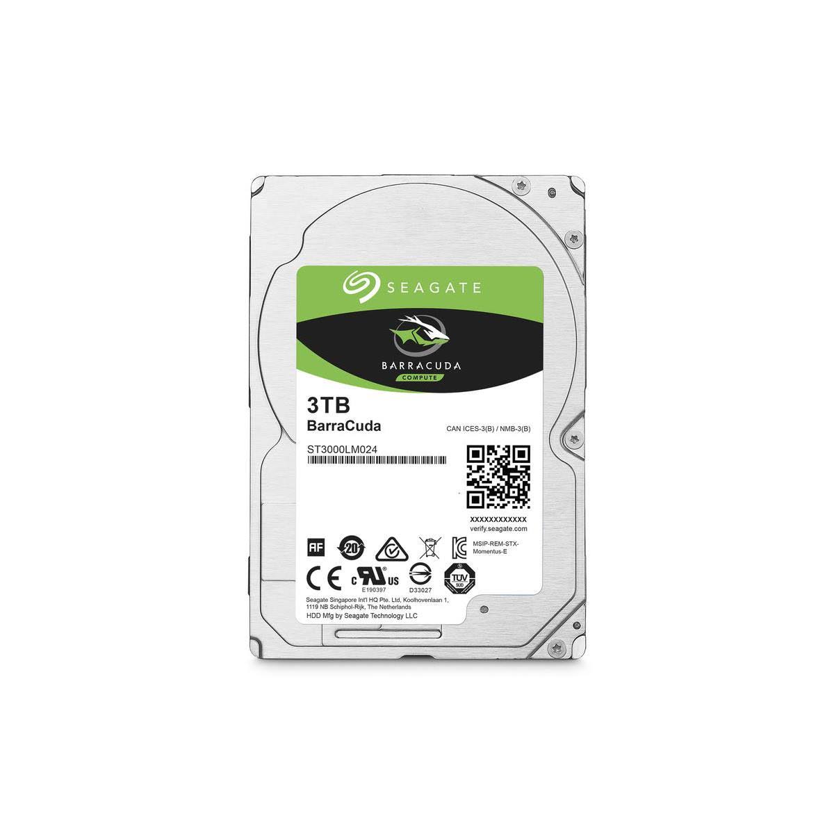 Seagate Used Barracuda 3tb 2.5x22 Internal Laptop Hard Drive, 5400 RPM, SATA 6Gb/s, Up to 140MB/s Data TRANSFER Rate - US039554
