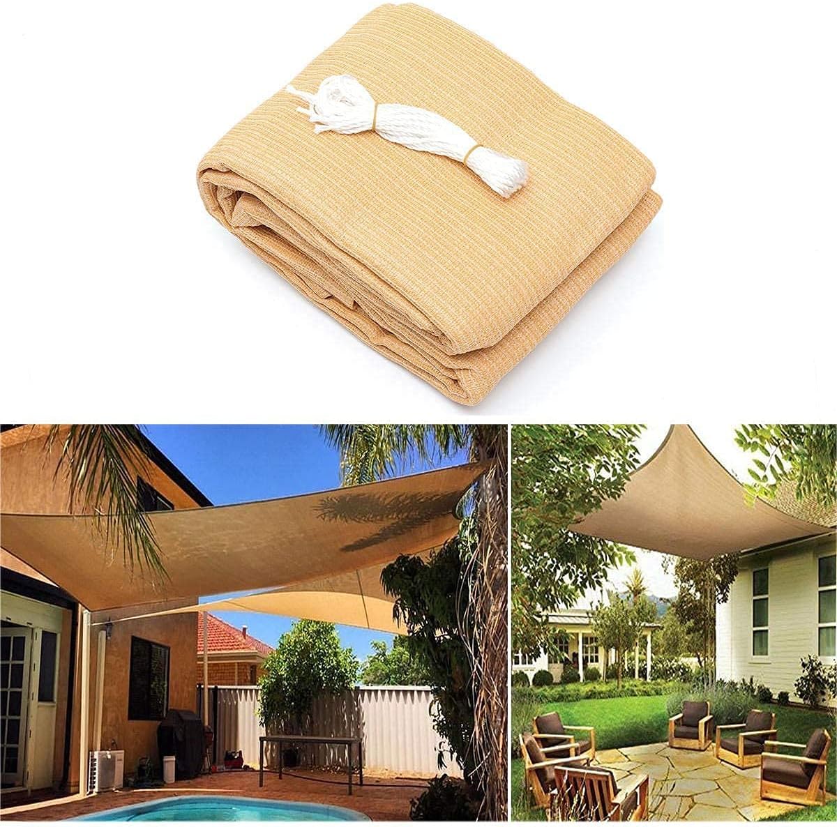 Kimdee Sun Shade sail (13&rsquo;x16&rsquo;) Canopy UV Block for Outdoor Patio Garden Activity (Earthy Yellow)