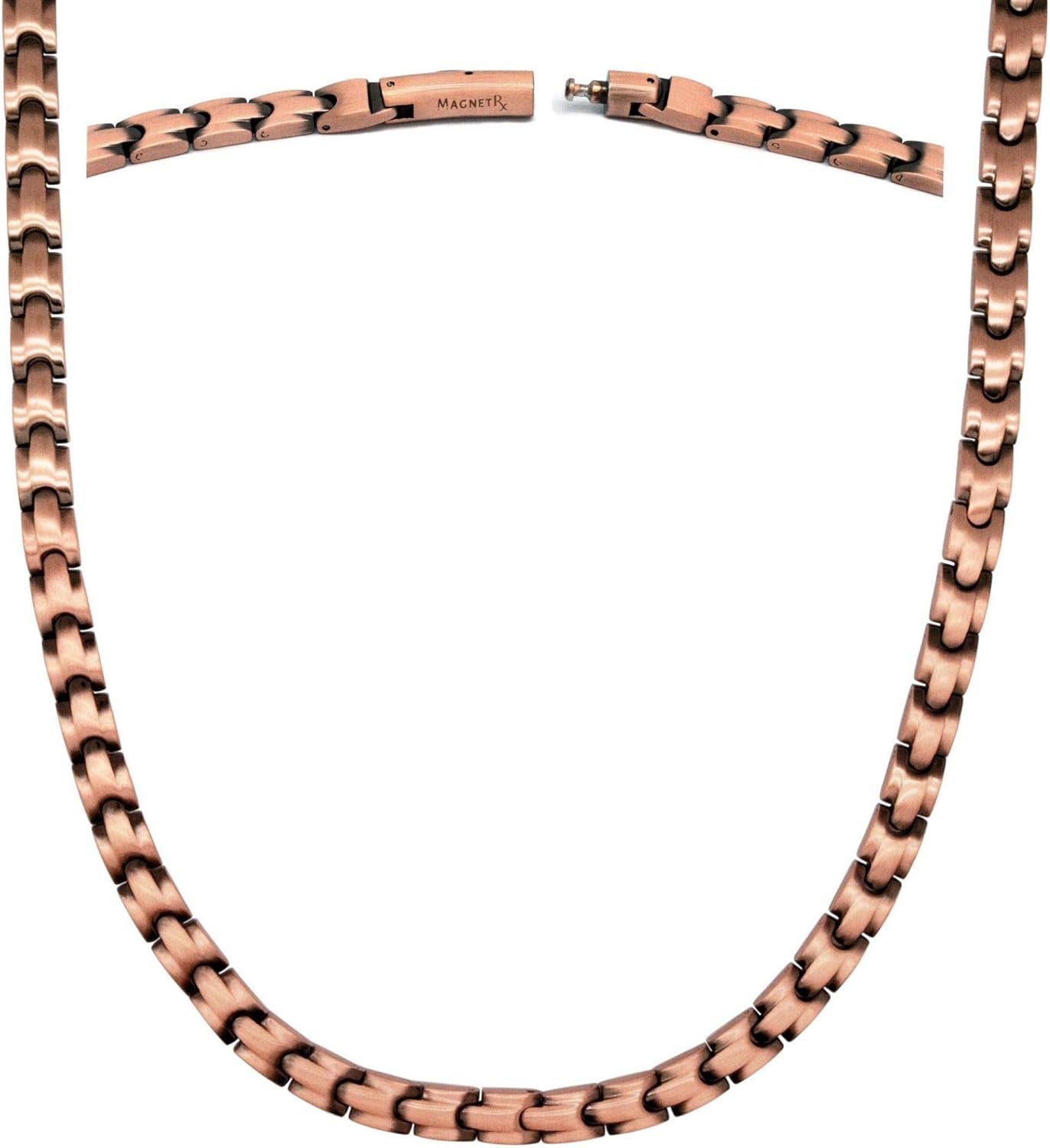 MagnetRX&reg; Copper Magnetic Therapy Necklace - Ultra Strength Magnetic Necklace for Pain Relief and Healing - 99.9% Pure Copper Necklace with Magnets (21.50 Inches, Style: Lynx)