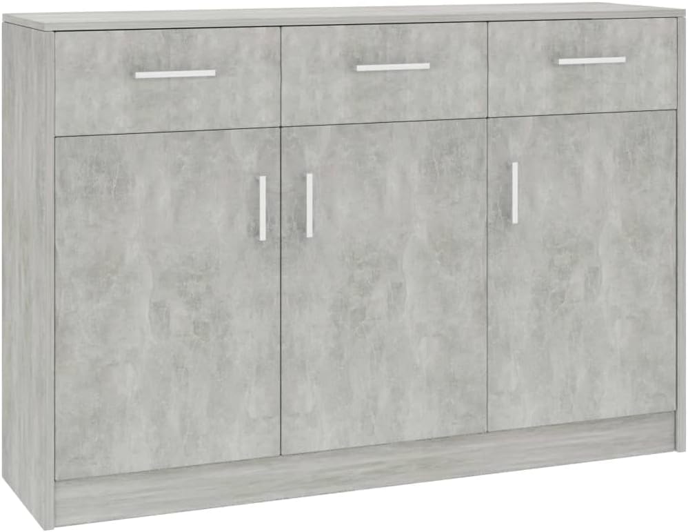 vidaXL Sideboard Living Room Hallway Buffet Storage Side Cabinet Dresser Organiser Cupboard Furniture Black 43.3