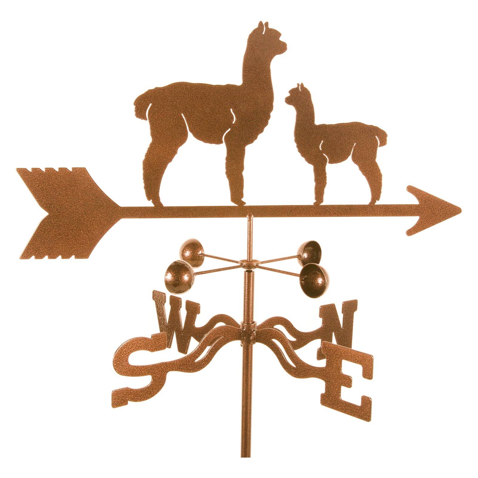 EZ VANE Alpaca and Baby Weathervane, Bronze