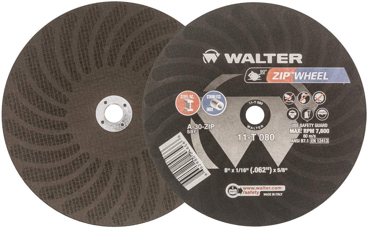 Walter 11R042 TOUGHCUT Cutting Wheel - [Pack of 25] Type 1 Cutoff Wheel with A-30 Aluminum Oxide Grit. Abrasive Cutting Tools