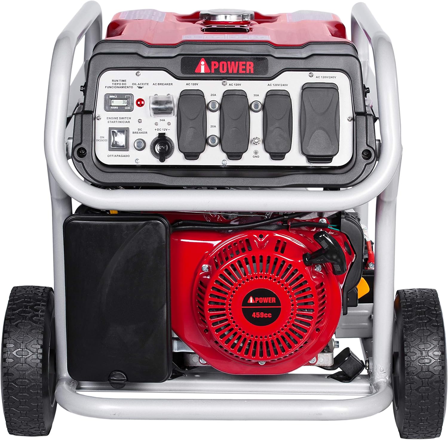 A-iPower SUA12000E 12000 Watt Portable Generator Heavy Duty Gas Powered With Electric Start For Jobsite, RV, and Whole House Backup Emergency