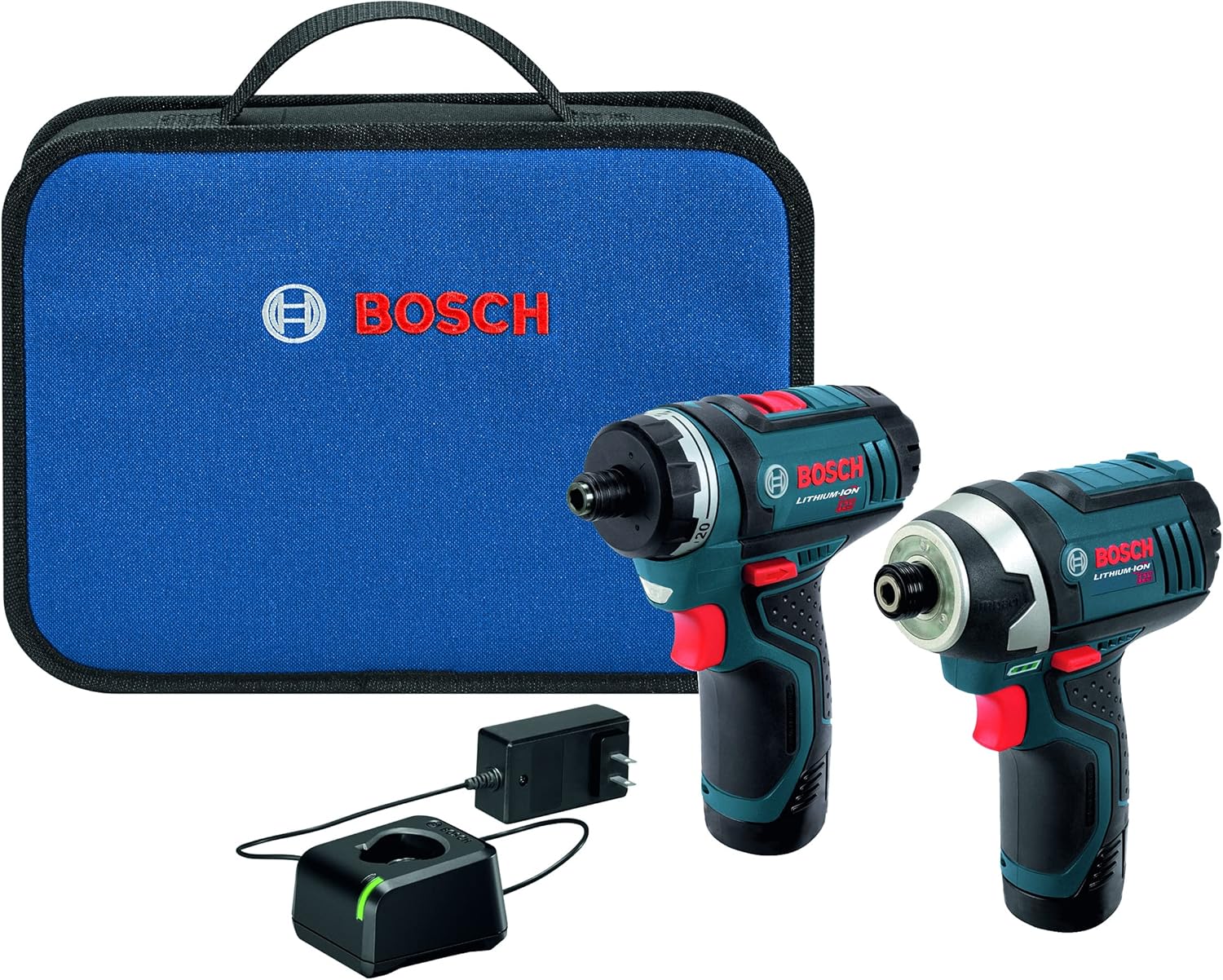 Bosch CLPK27-120 12V Max 2-Tool Combo Kit (Drill/Driver and Impact Driver) with 2 Batteries, Charger and Case
