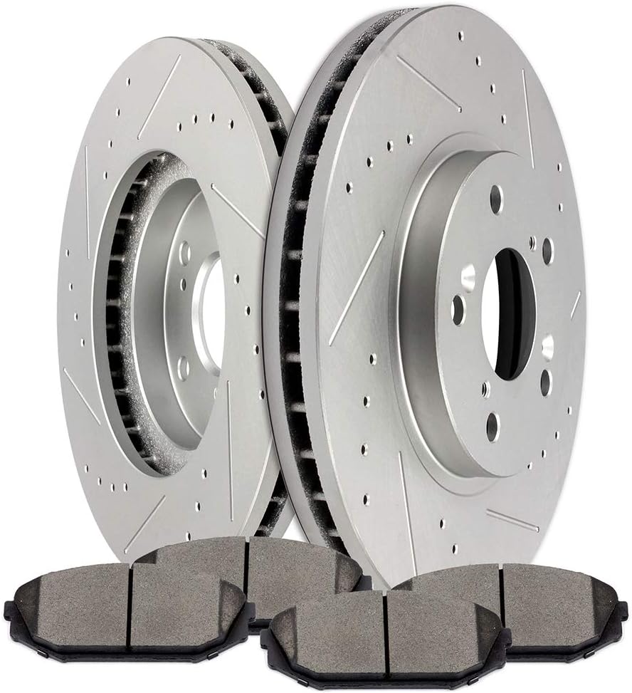 SCITOO Brake Kit Front Brake Rotors and Ceramic Brake Pads fit for 2001-2002 for Acura MDX,1999-2004 for Honda Odyssey