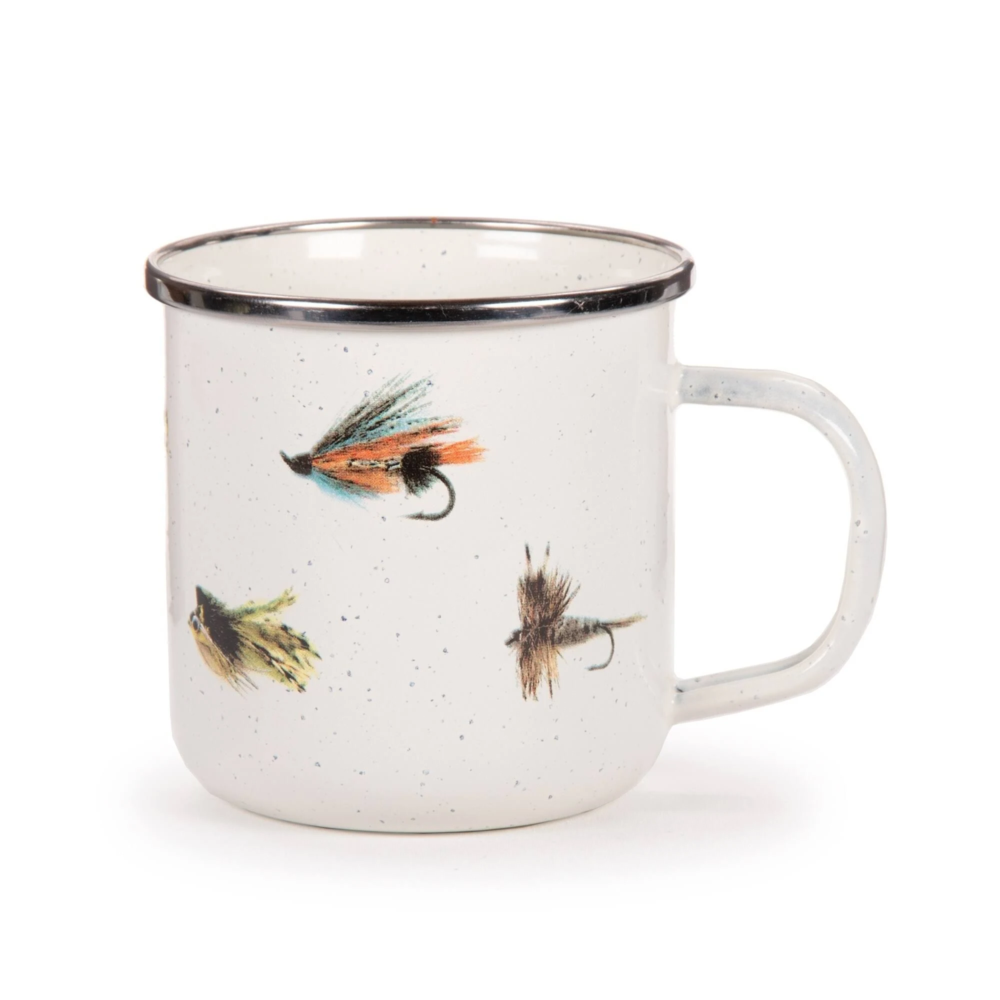 Golden Rabbit Fishing Fly Enamelware Adult Mugs (Pack of 4)