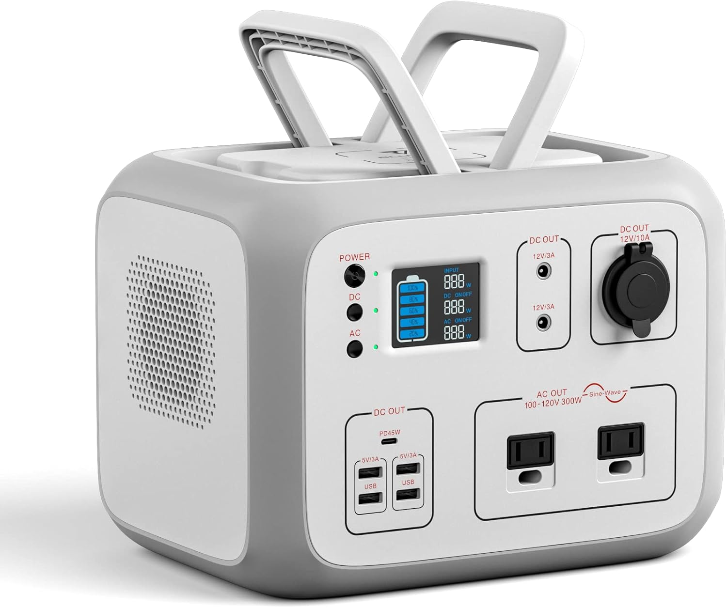 BLUETTI Portable Power Station AC50S 500Wh Solar Generator Lithium Battery Backup with 2x110V/300W AC Outlets Power Generator for Outdoor Camping RV Home Use Emergency