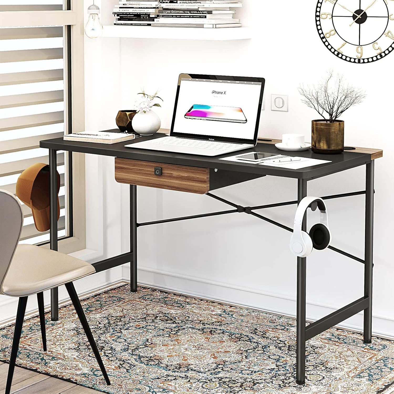 Home Office Desk Study Computer Desk Writing Table with Drawer 47