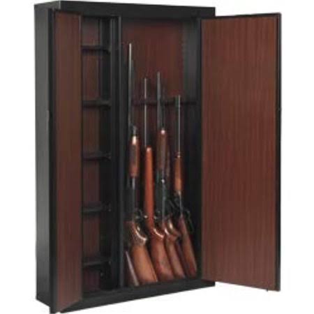 American Furniture Classics 916 16 Gun Metal Cabinet, Black