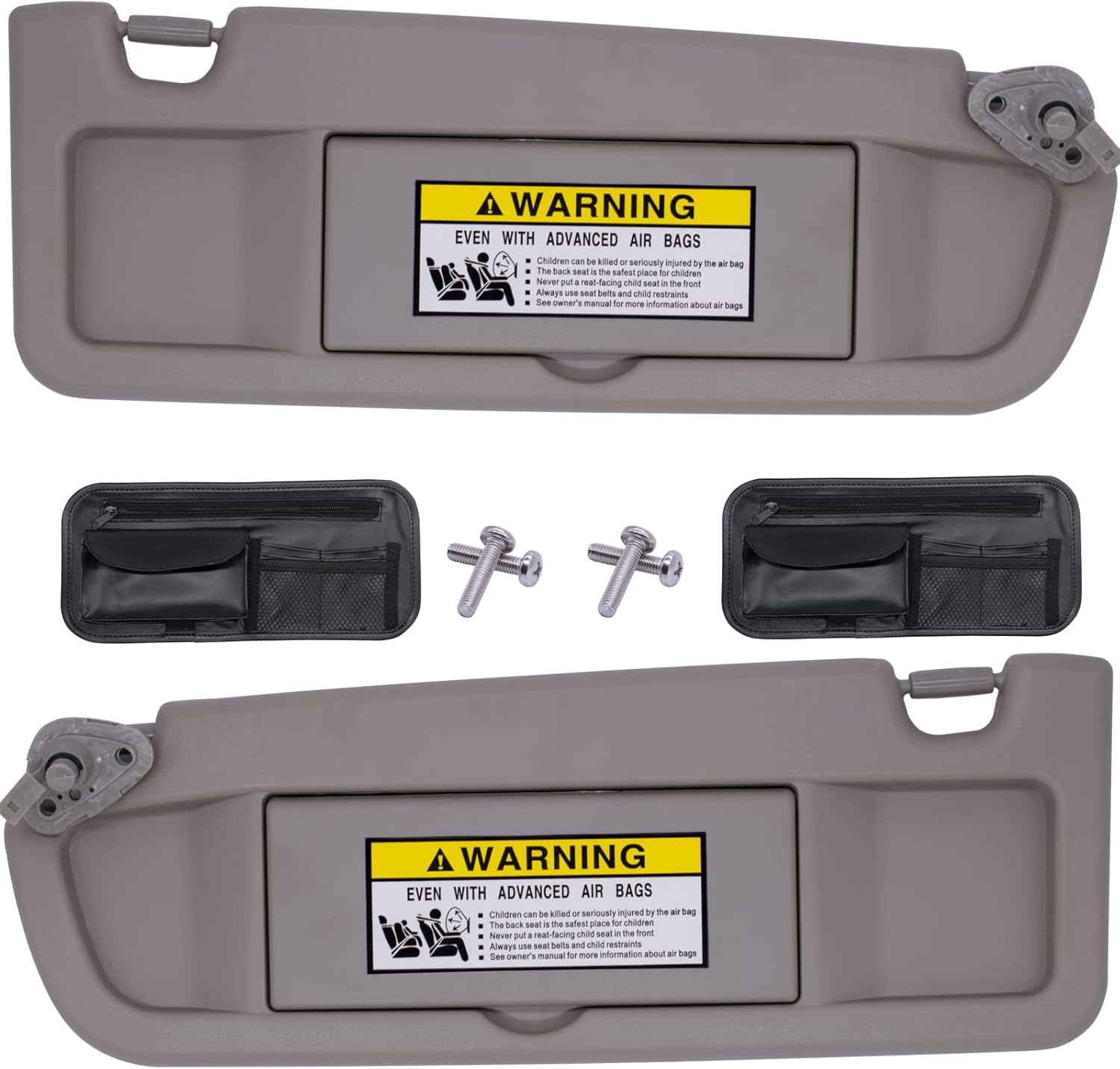 Automark Warm Gray Left &Right Side Sun Visor Compatible with Honda Civic 2006 2007 2008 2009 2010 2011 Replaces# 83230-SNA-A01ZE 83280-SNA-A01ZE