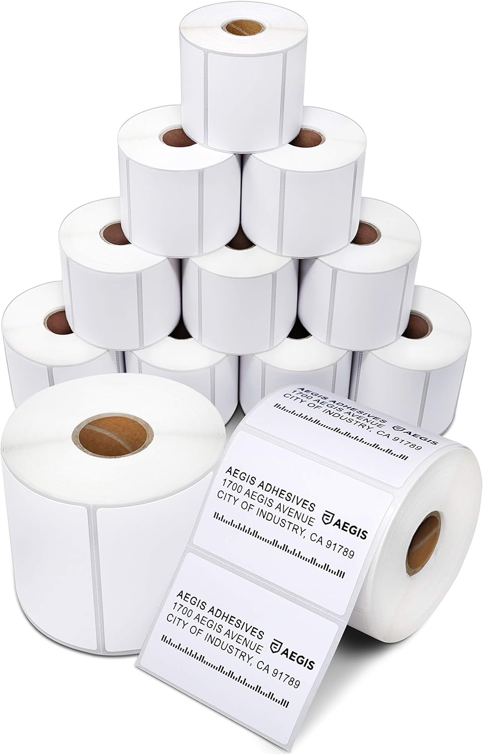 Aegis Adhesives - 3” X 2” Direct Thermal Labels for Shipping, Postage, Perforated & Compatible with Rollo Label Printer & Zebra Desktop Printers (12 Rolls, 700/Roll) Pack of 2