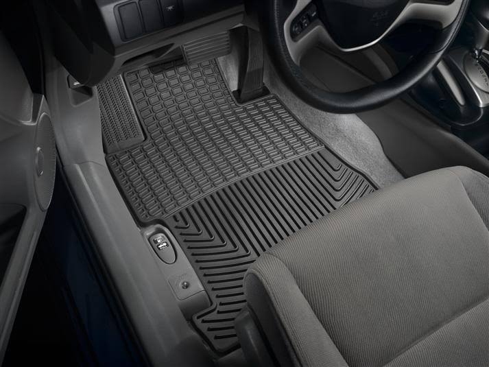 WeatherTech 06-11 Honda Civic Coupe/Si Coupe Front Rubber Mats, Black