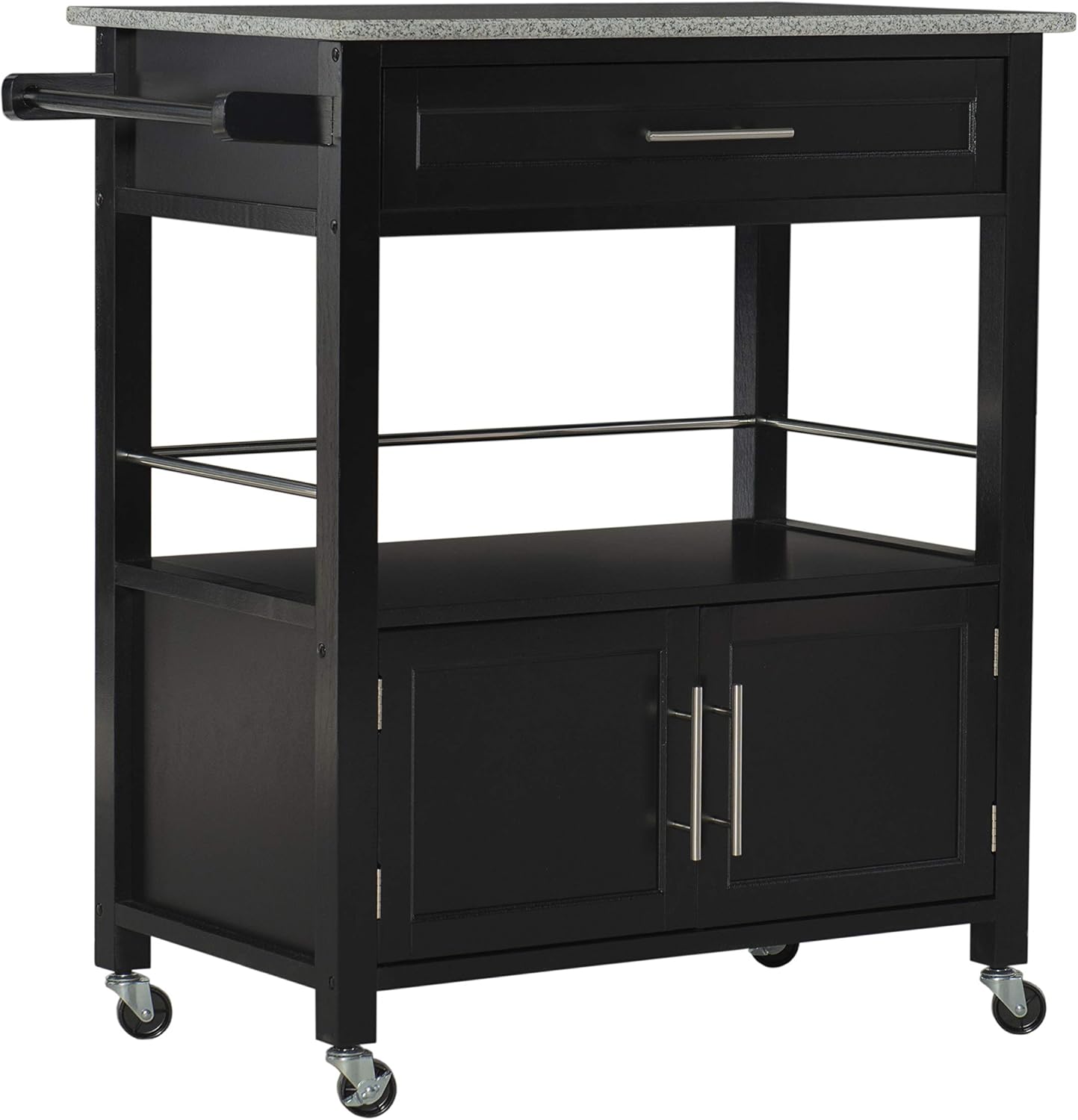 Linon Cameron Granite Top Kitchen Cart, 36.02