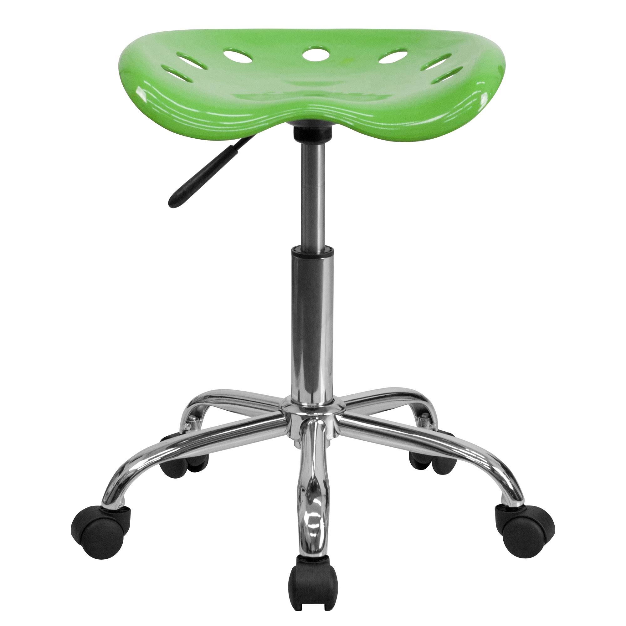 25.75x22 Spicy Lime and Gray Contemporary Tractor Seat Backless Stool