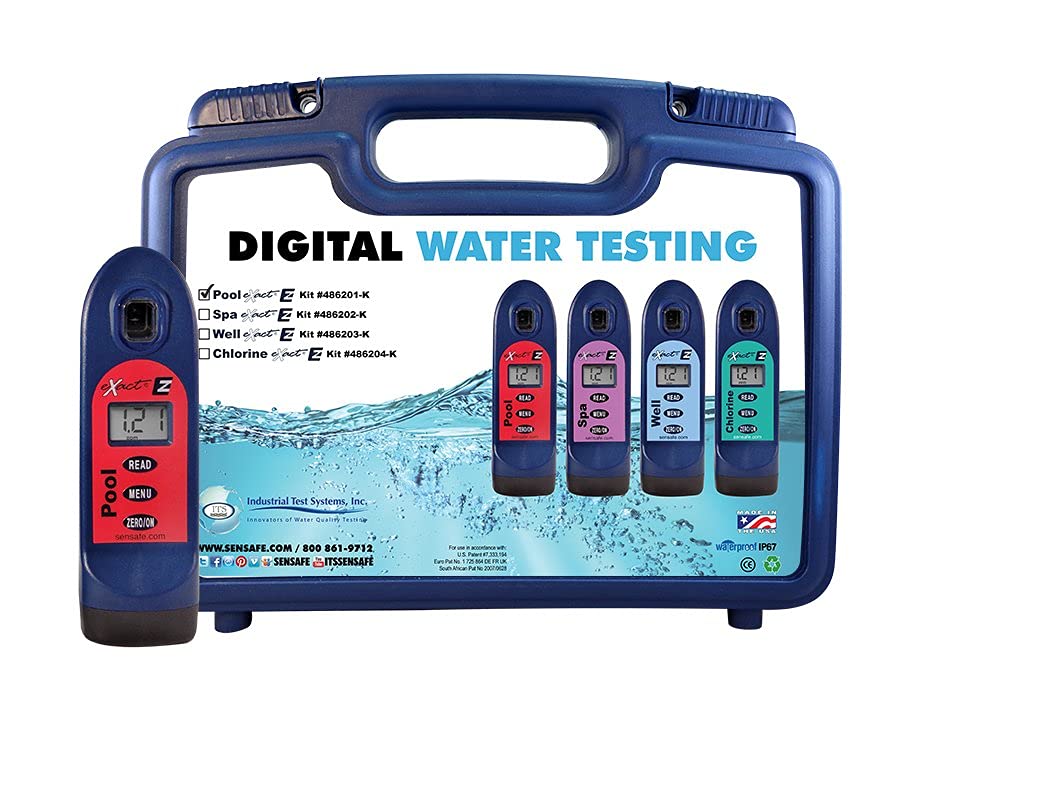 486201-K Exact&reg; Pool EZ Photometer Starter&nbsp;Kit | 10 Parameters - F/C/T Chlorine, pH, Alkalinity, Calcium, Cyanuric, Copper, Salt, & Phosphate | 25 Tests Ea. w/o PO4, Cu, NaCl | NSF Certified