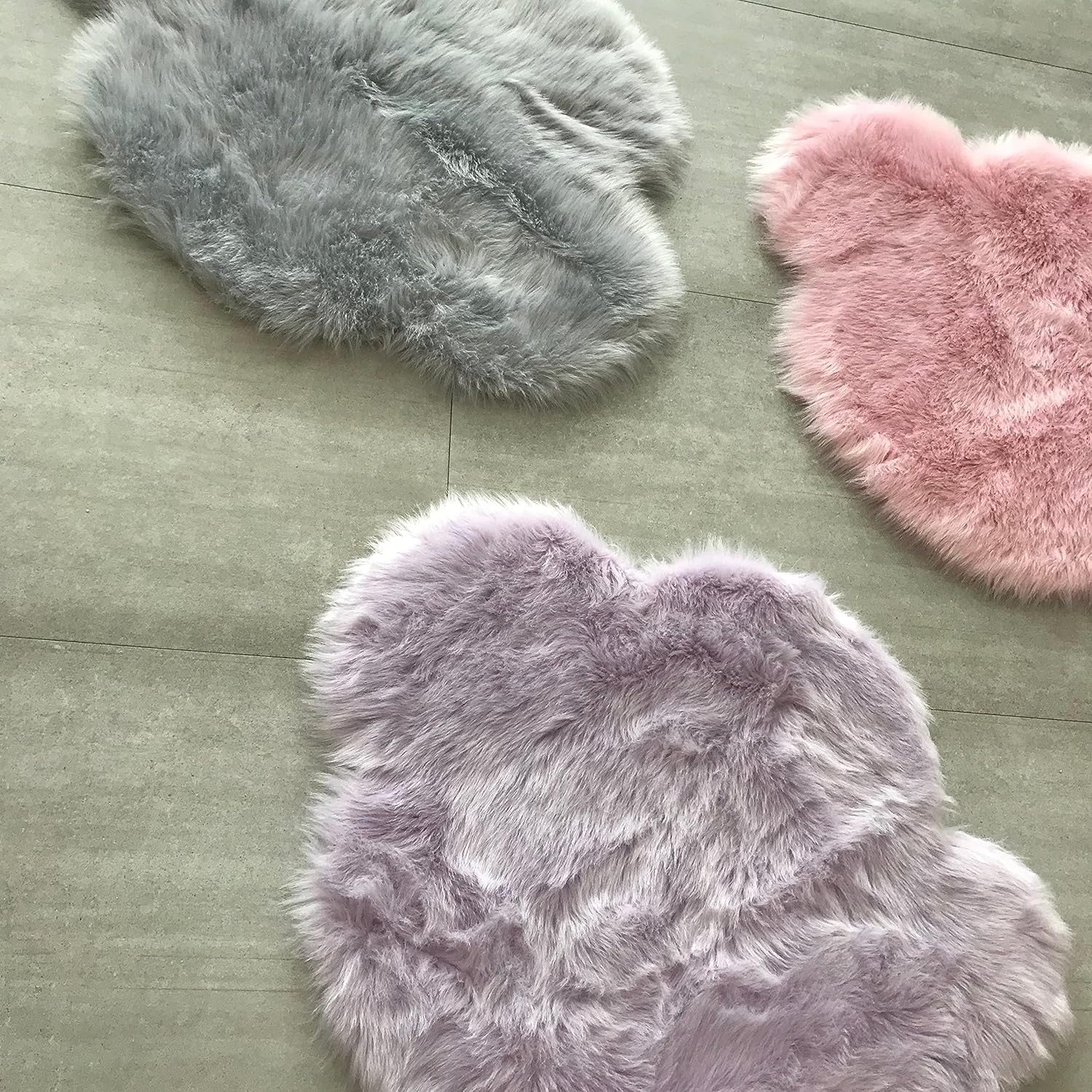 Machine Washable Faux Sheepskin Lavender Cloud Area Rug 32