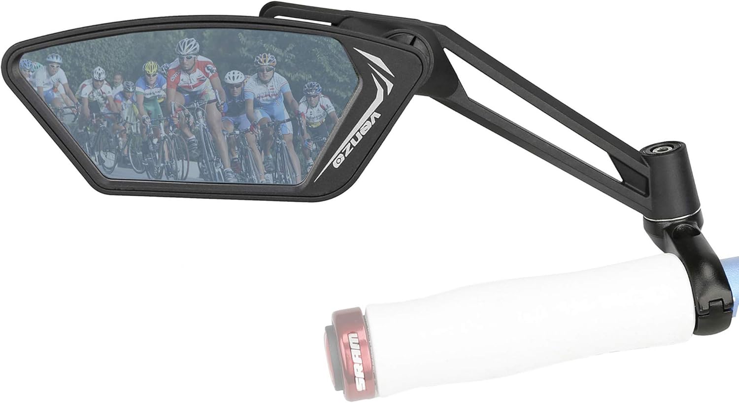 Venzo Bicycle Bike Accessories Handlebar Mount Mirrors Set Silver or Blue Lens 75% Anti-Glare Glass Road Mountain Side Rear View Left or Right or Pair