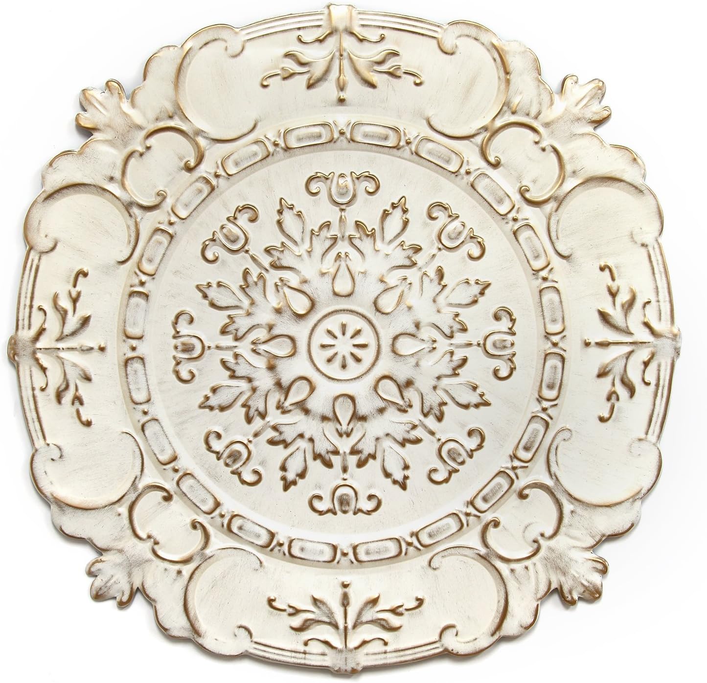 Stratton Home Decor S09597 Wall Decor, 30.50 W X 0.50 D X 30.50 H, White Pack of 2